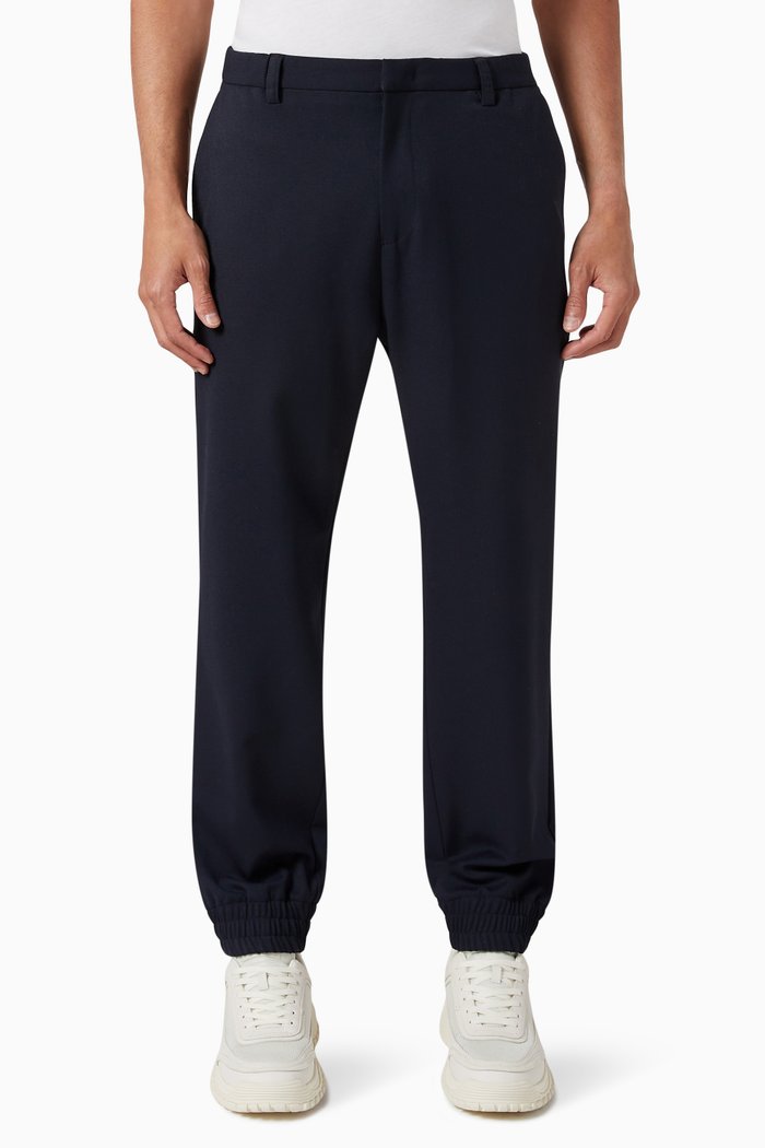 

Casual Pants in Viscose-blend Twill, Blue