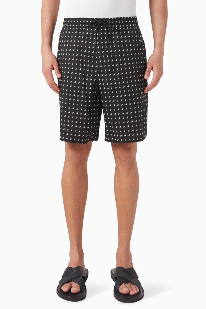 

All-over logo Shorts in Cotton-blend, Black