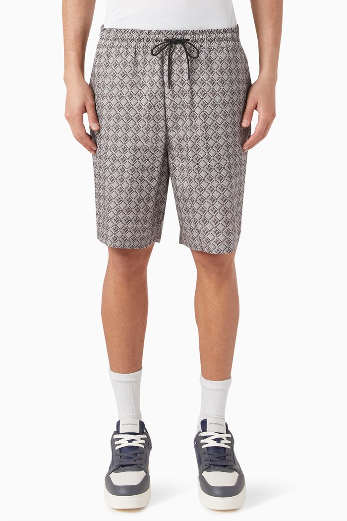 

All-over logo Shorts in Cotton-blend, Grey