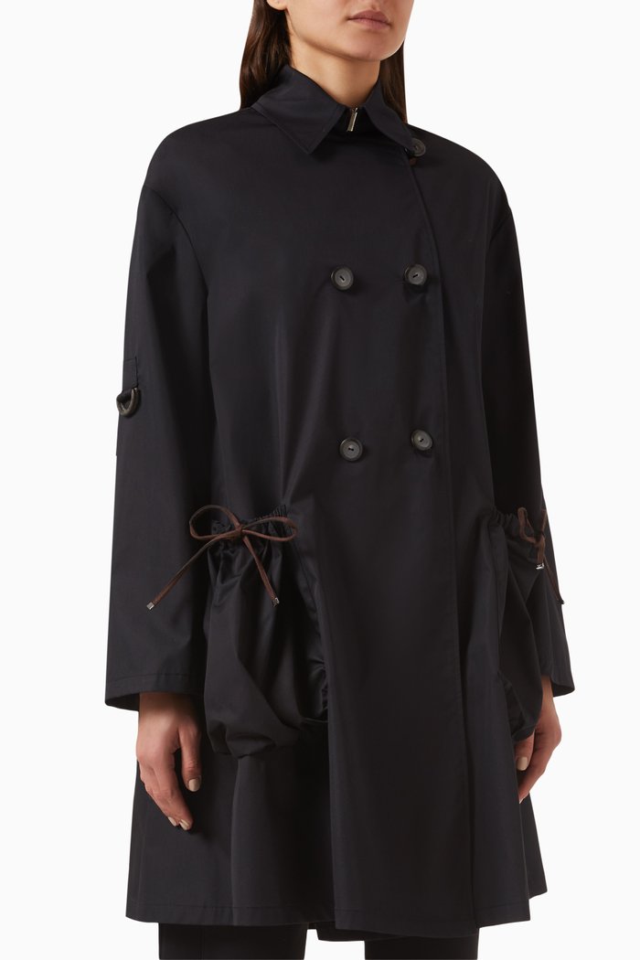 

Trench Coat in Technical Cotton, Blue