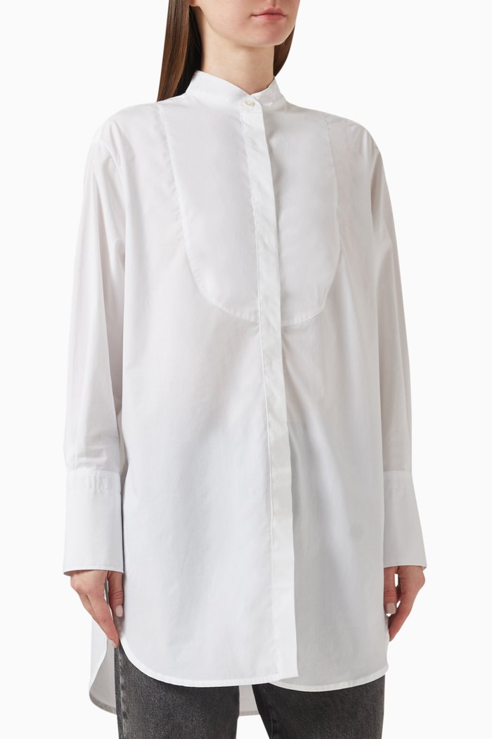 

Long Shirt in Cotton, White