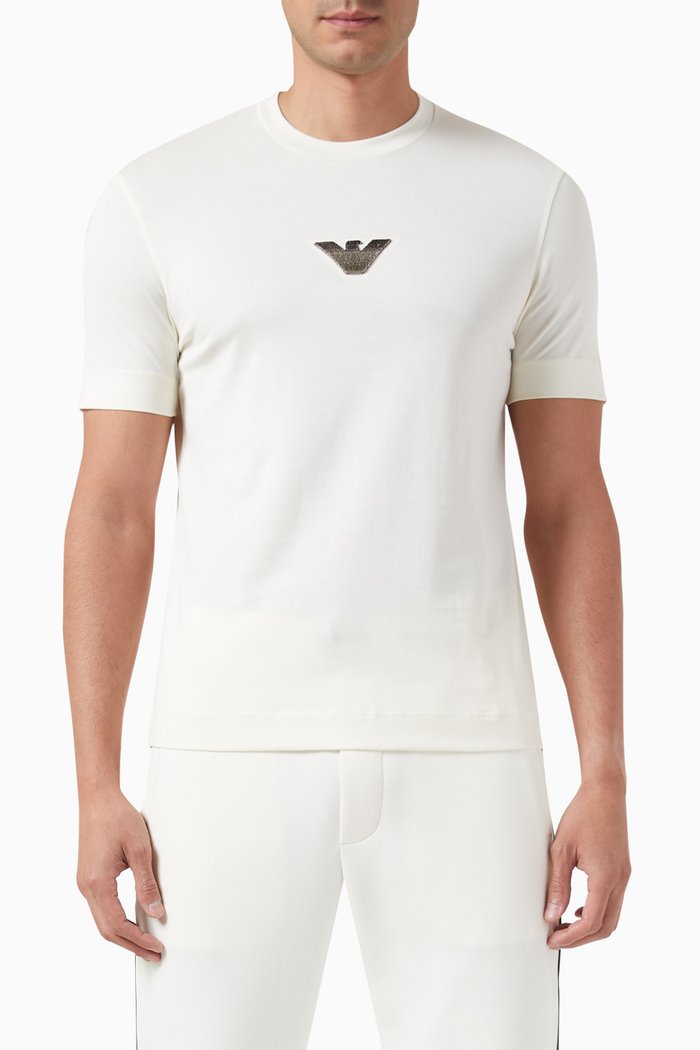 

Micro Logo T-Shirt in Cotton, Neutral
