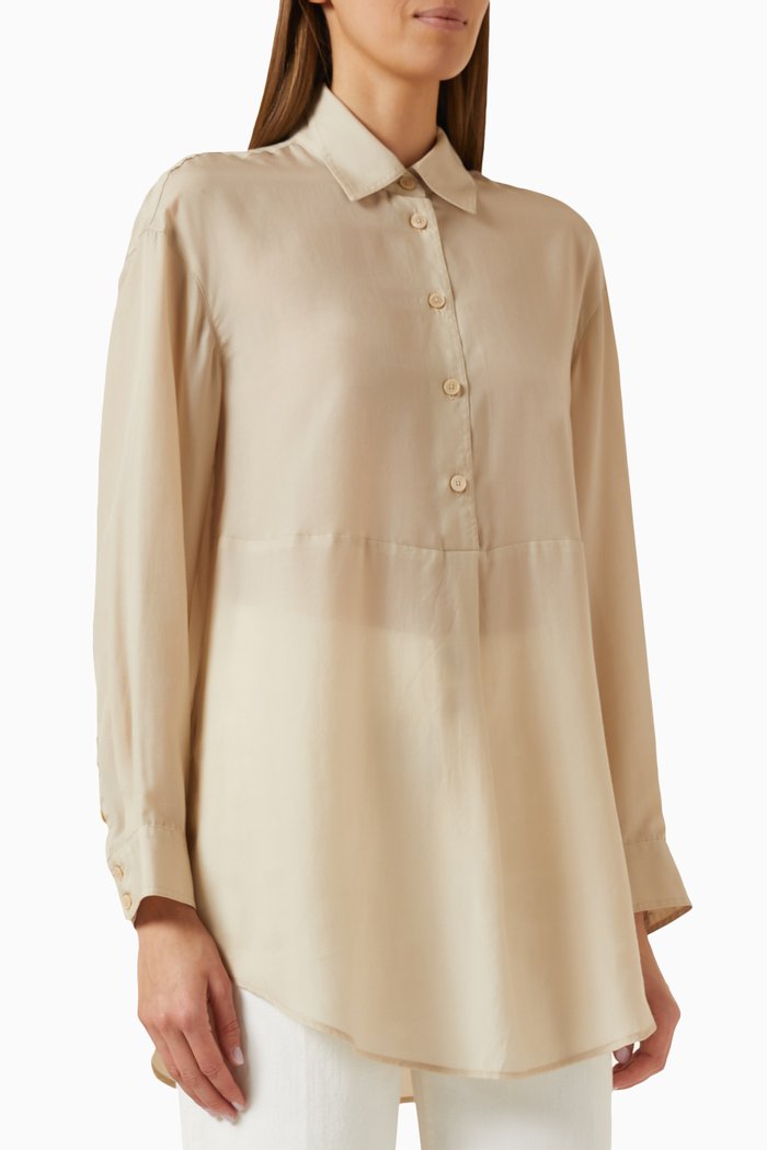 

Long-sleeved Shirt in Lyocell, Neutral