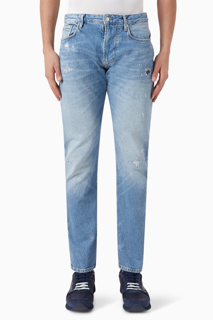

Regular Fit Jeans in Denim, Blue
