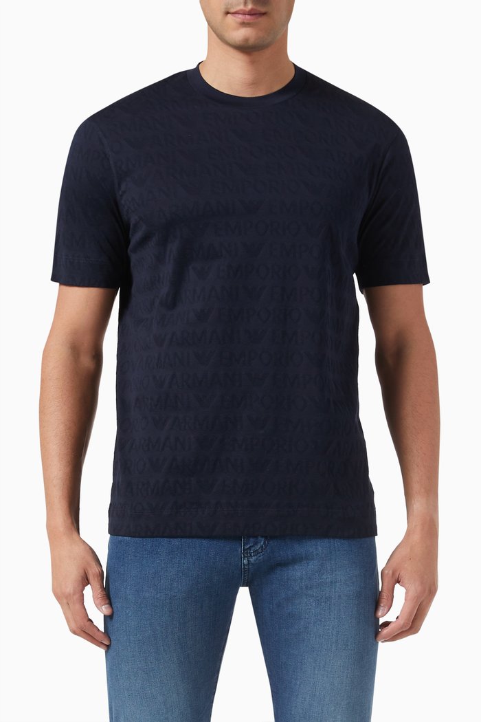 

Logo T-shirt in Cotton Jersey, Blue