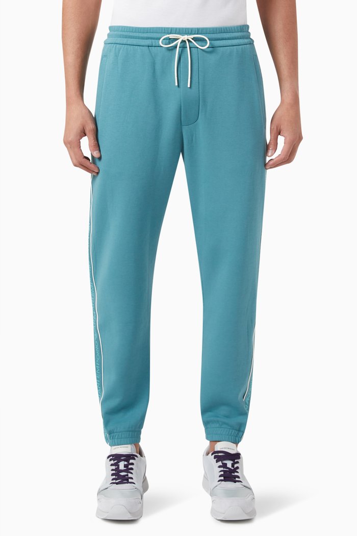 

Logo-tape Sweatpants in Cotton, Blue