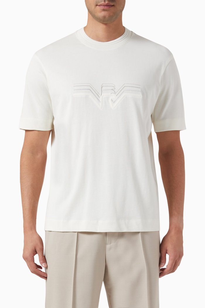 

Line-effect Eagle Logo T-shirt in Cotton-jersey, Neutral