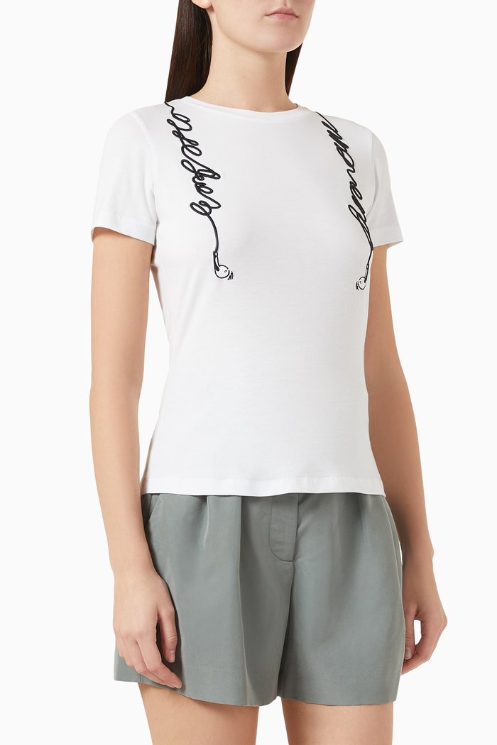 

Logo-embroidered T-shirt in Organic Cotton, White