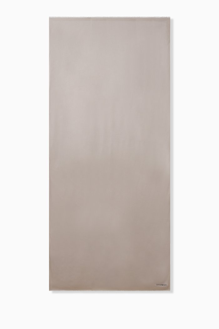

Logo-print Scarf in Viscose Blend, Grey