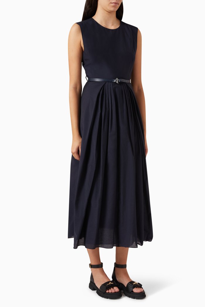 

Pleated Midi Dress, Blue
