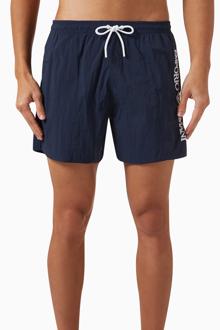 

Macro EA Logo Swim Shorts in Nylon, Blue