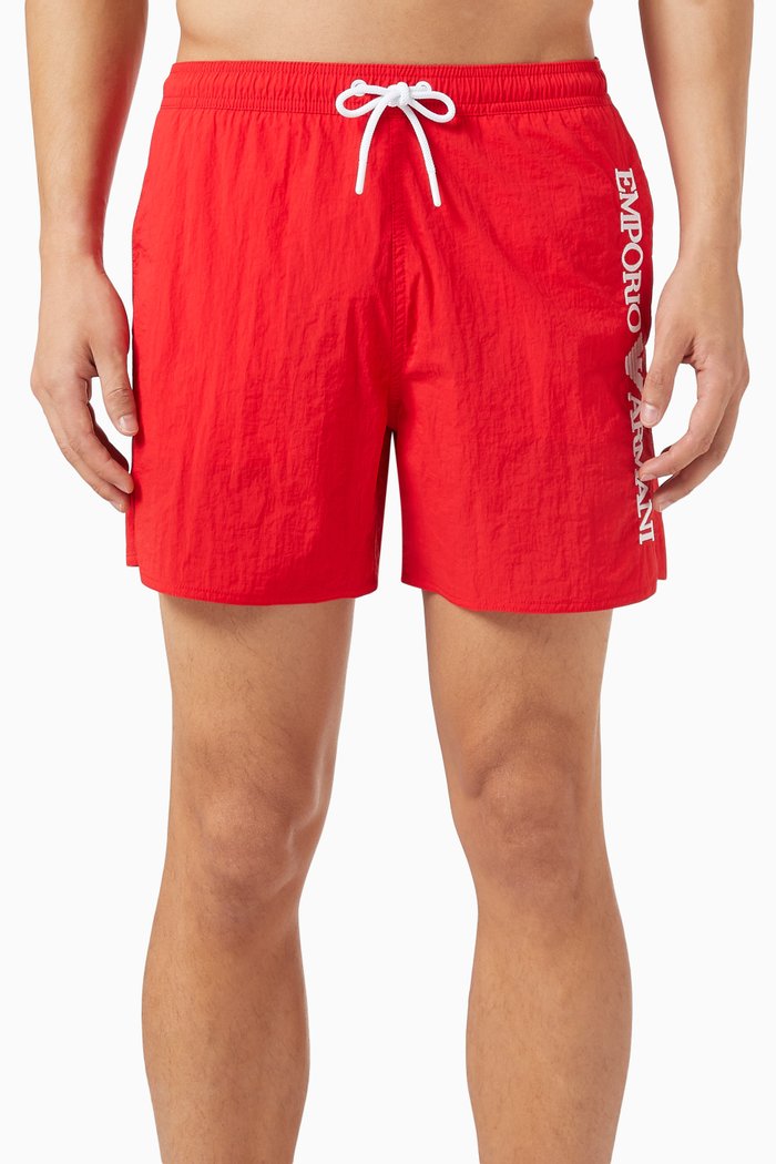 

Macro EA Logo Swim Shorts in Nylon, Red