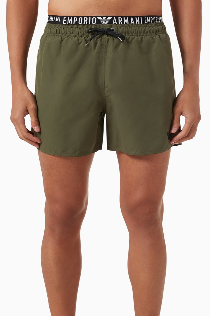 

Eagle Logo Swim Shorts, Green