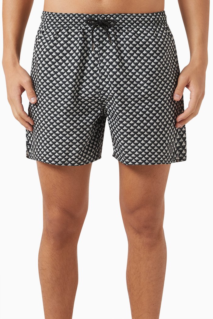 

Micro EA Logo Swim Shorts, Black