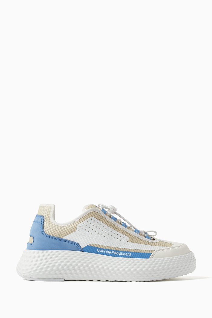 

Logo Low-top Sneakers in Mesh, Neutral