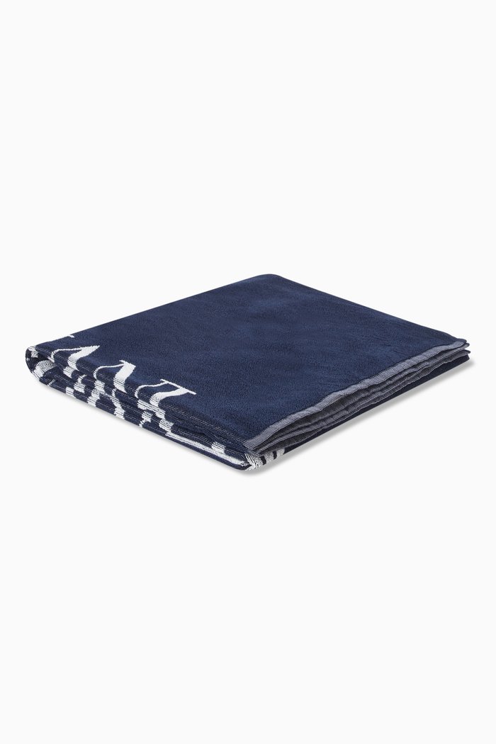 

Macro EA Logo Beach Towel in Cotton-terry, Blue