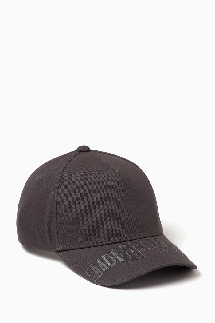 

Macro Logo Baseball Cap in Cotton, Grey