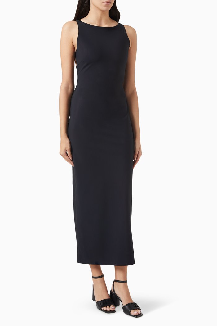 

Cut-out Back Midi Dress, Black