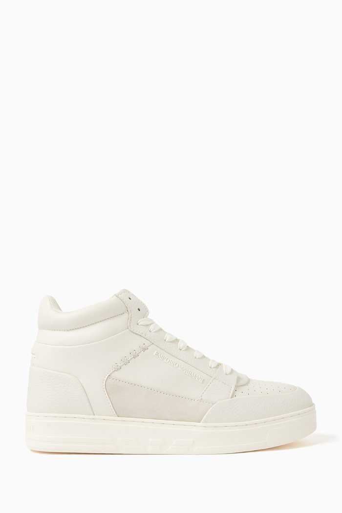 

ASV High-top Sneakers in Regenerated Leather, Neutral