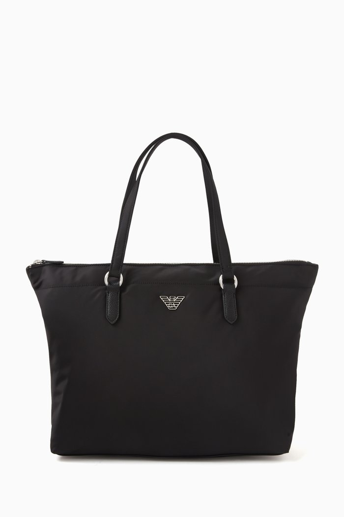 

Shopping Tote Bag in Nylon, Black