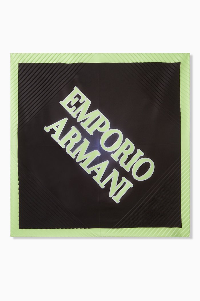 

Logo Text Scarf, Black