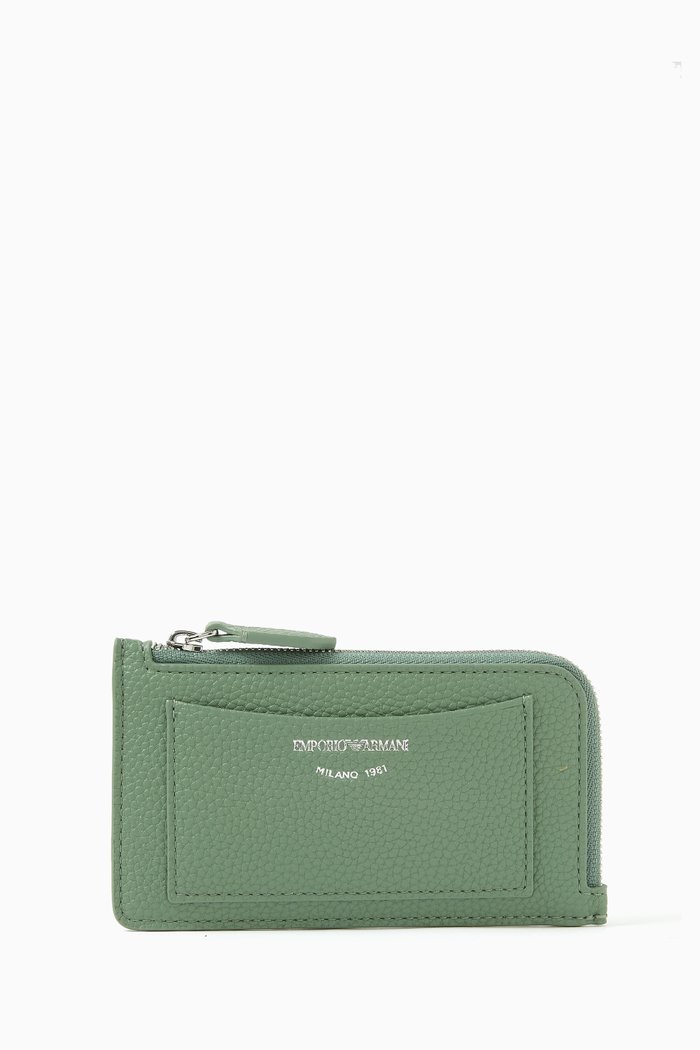 MyEA Deer-print Card Holder, Green