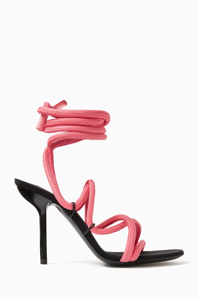 

Sustainability Values Capsule Collection Lace-up Sandals, Pink