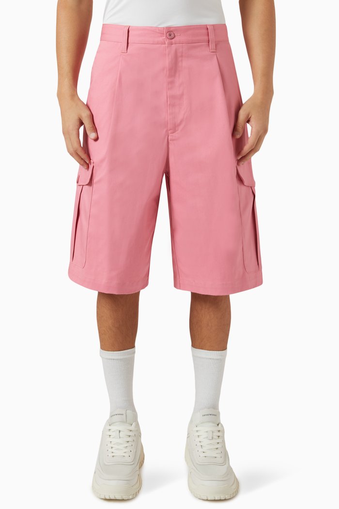 Cargo Shorts in Organic-cotton, Pink
