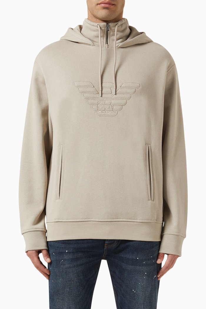 

Logo Hoodie in French Cotton Terry, Neutral