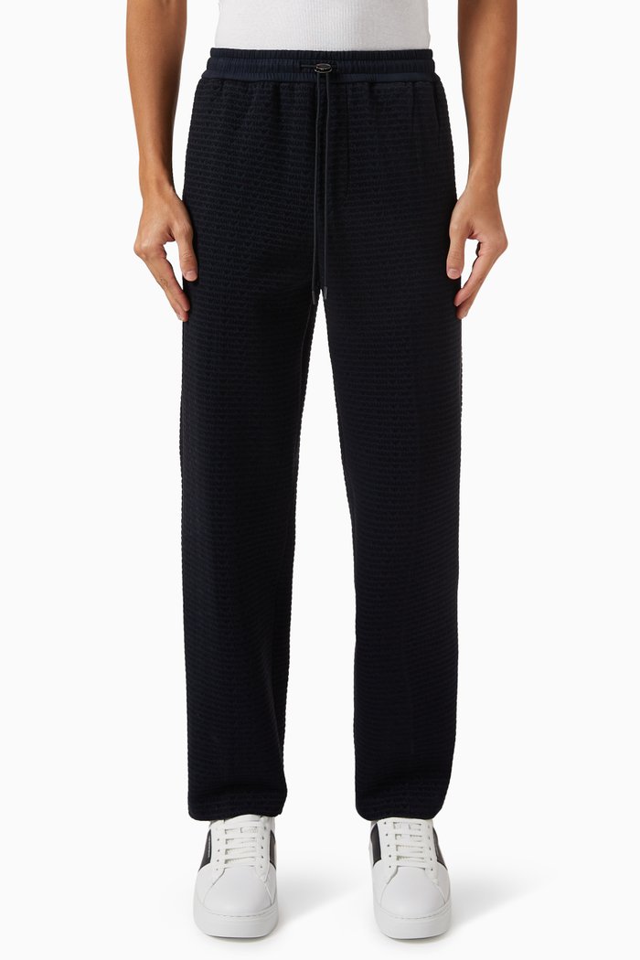 

All-over EA Logo Trousers in Jersey, Blue