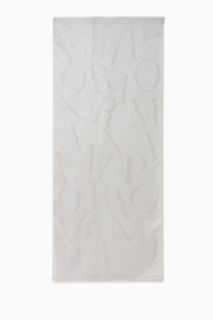 

Logo Jacquard Scarf, Grey