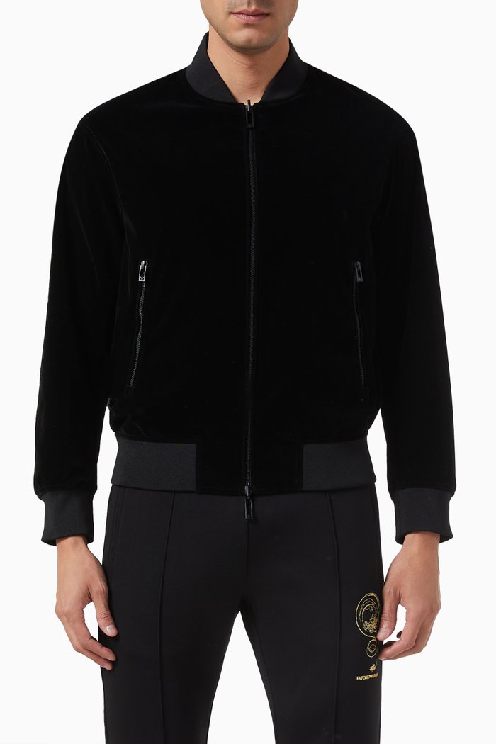 Year of the Dragon Reversible Bomber Jacket, Black