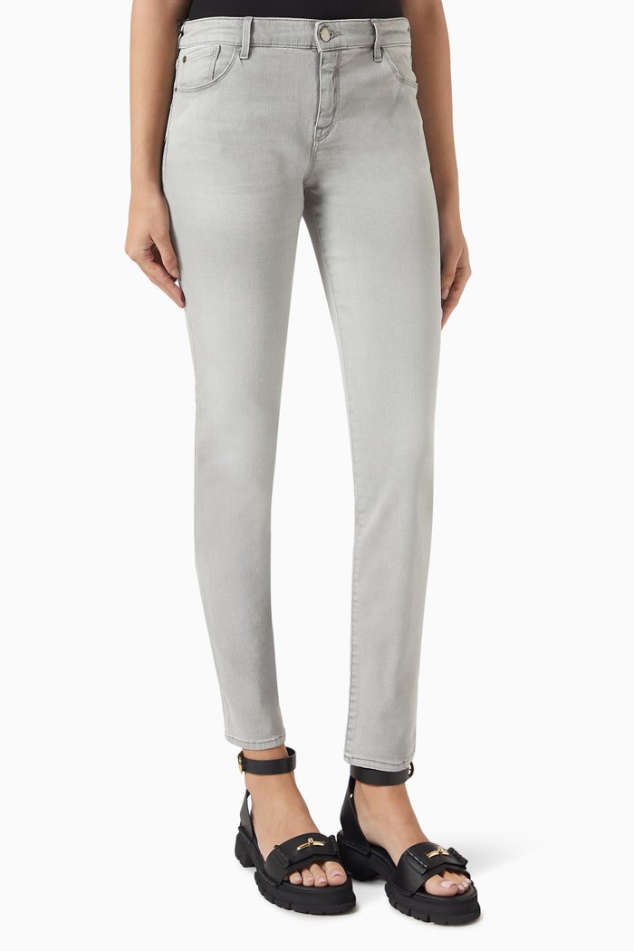 

Skinny Fit Jeans in Denim, Grey