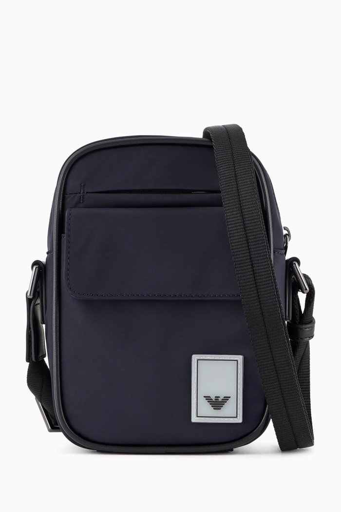 Tech Case Crossbody Bag in Nylon, Blue