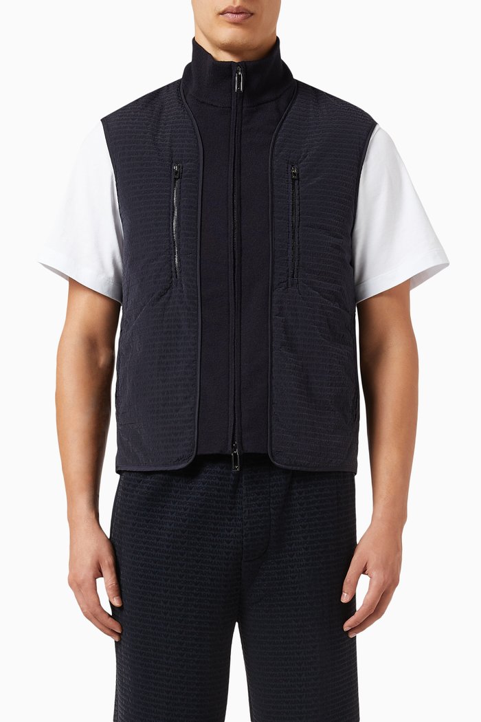 

EA Logo Sleeveless Vest, Blue