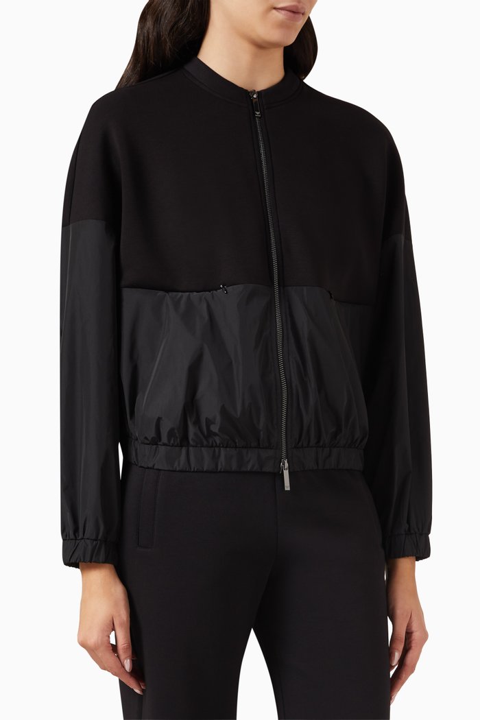 

Eagle Logo Jacket in Jersey, Black