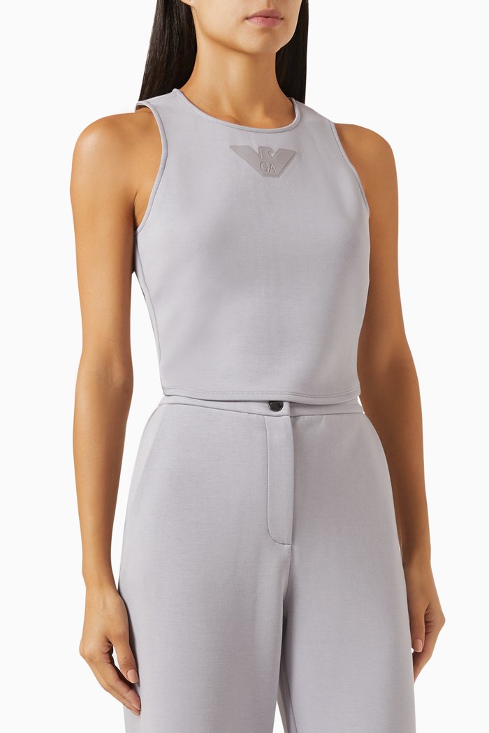 

Eagle Logo Crop Top in Jersey, Grey