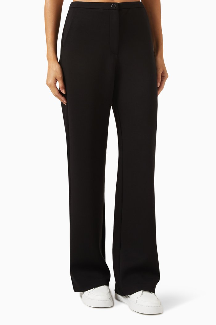 

Slim-fit Pants in Jersey, Black