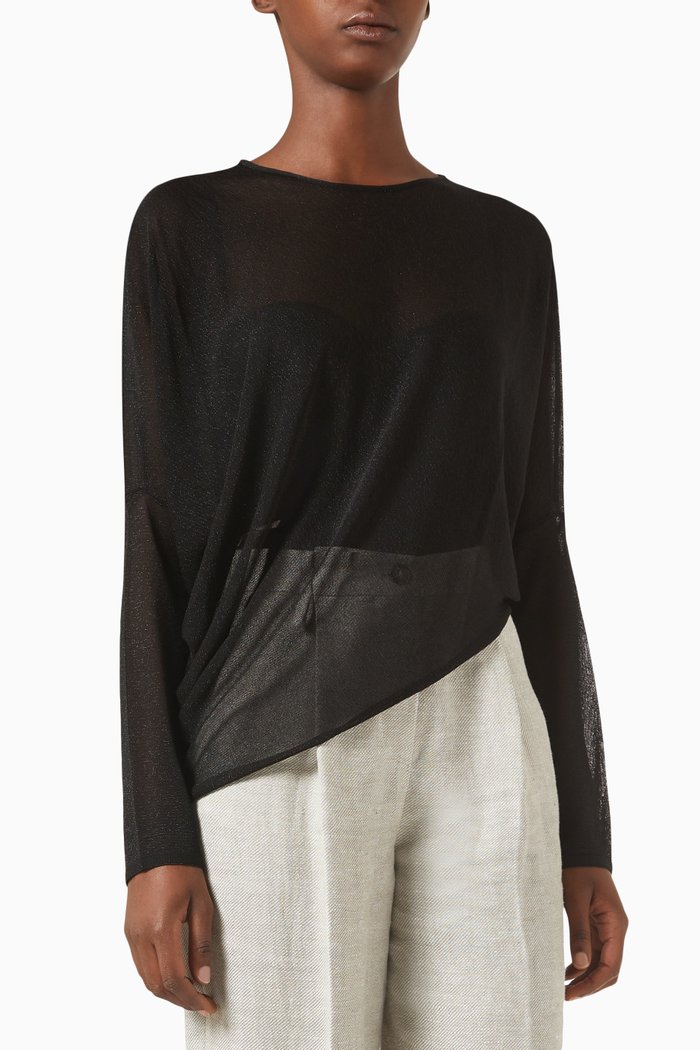 

Kimono-style Sweater, Black