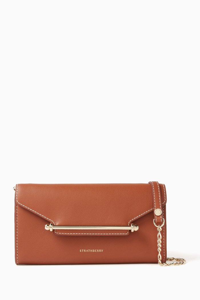 

Multrees Chain Wallet in Leather, Brown