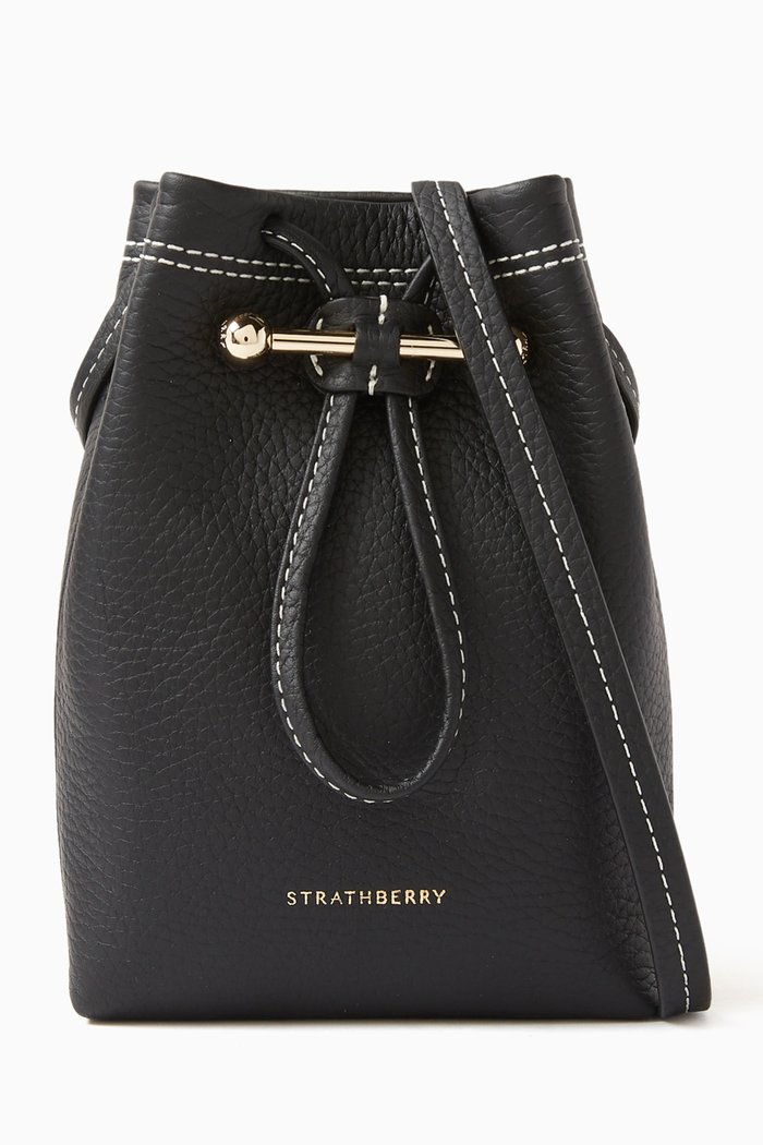 

Lana Osette Pouch Crossbody Bag in Leather, Black