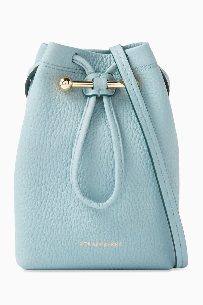 

Lana Osette Pouch Crossbody Bag in Leather, Blue