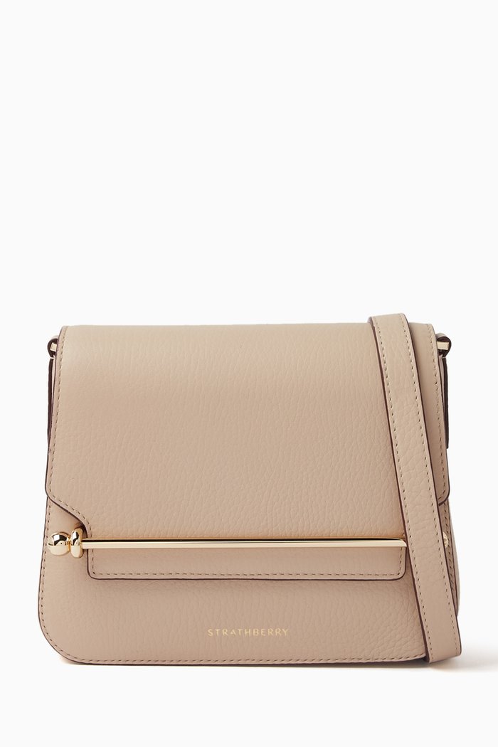 

Ace Mini Crossbody Bag in Leather, Neutral