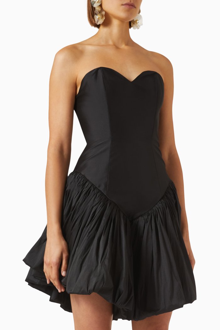 The Jardin D'eden Dress in Taffeta, Black