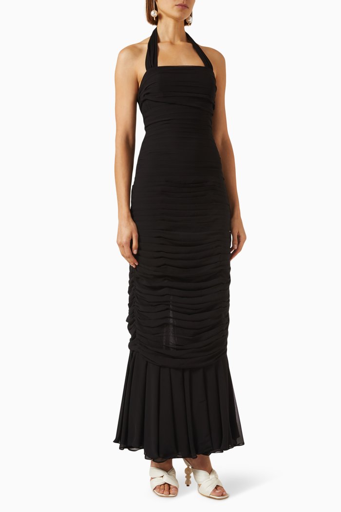 

The Desert Du Sahara Dress in Voile, Black