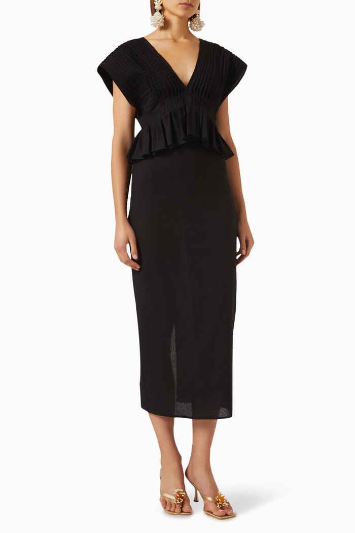 

Mer Midi Dress, Black