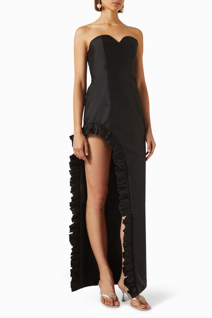 

Hermaphrodite Ruffle Dress, Black