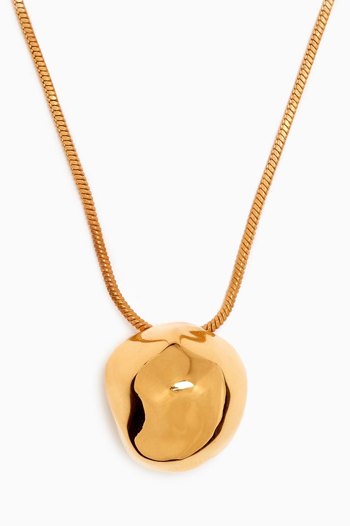 Mini Gemela Pendant in 22kt Gold-plated Bronze