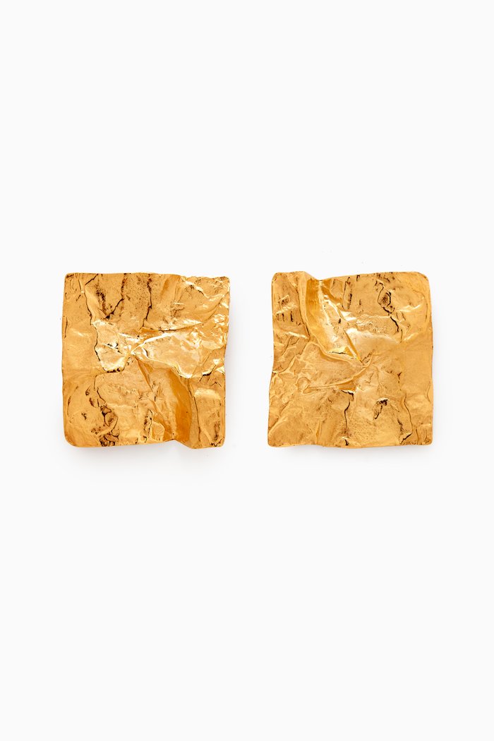 Mini Sierra Stud Earrings in 22kt Gold-plated Bronze