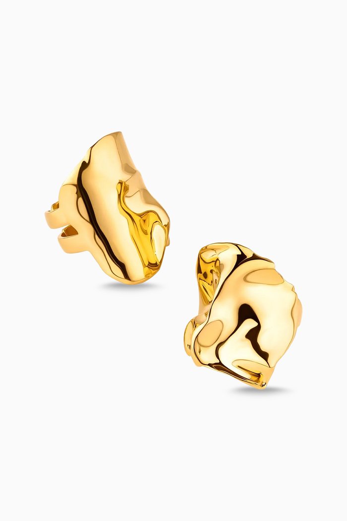 

Flow Combination Rings in 22kt Gold-plated Bronze